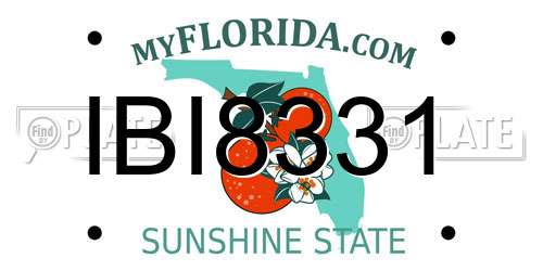 IBI8331 Florida License Plate