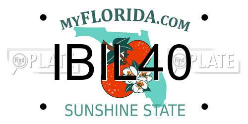 IBIL40 Florida License Plate