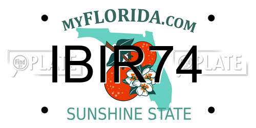 IBIR74 Florida License Plate