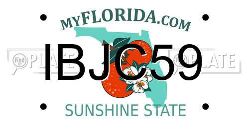 IBJC59 Florida License Plate