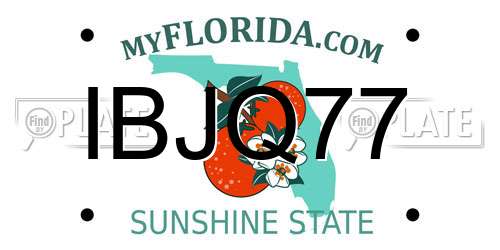 IBJQ77 Florida License Plate