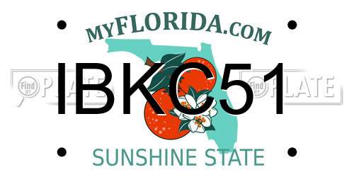 IBKC51 Florida License Plate