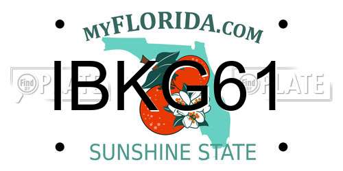 IBKG61 Florida License Plate