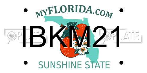 IBKM21 Florida License Plate