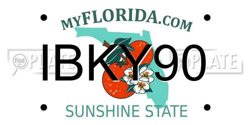 IBKY90 Florida License Plate