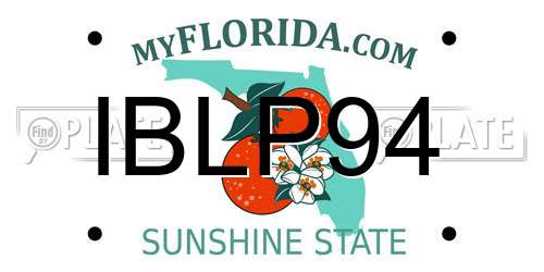 IBLP94 Florida License Plate