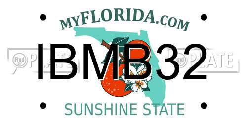IBMB32 Florida License Plate