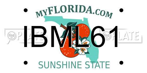 IBML61 Florida License Plate