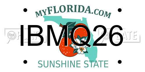 IBMQ26 Florida License Plate