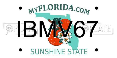 IBMV67 Florida License Plate