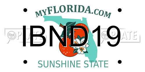 IBND19 Florida License Plate