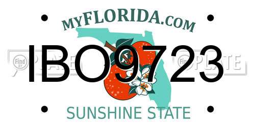 IBO9723 Florida License Plate