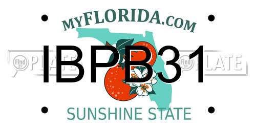 IBPB31 Florida License Plate