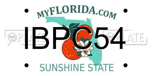 IBPC54 Florida License Plate