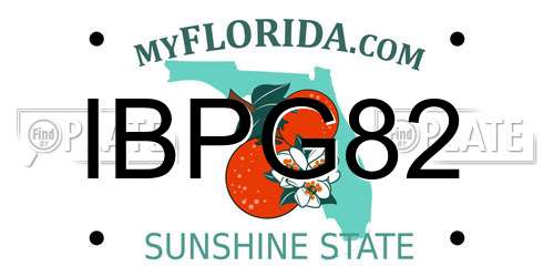 IBPG82 Florida License Plate