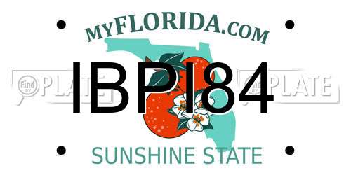 IBPI84 Florida License Plate