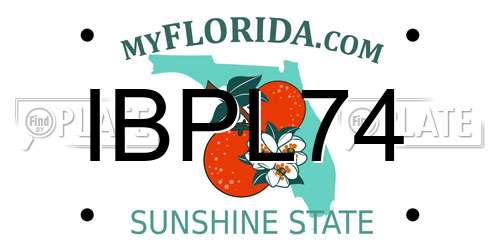IBPL74 Florida License Plate