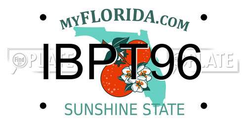 IBPT96 Florida License Plate