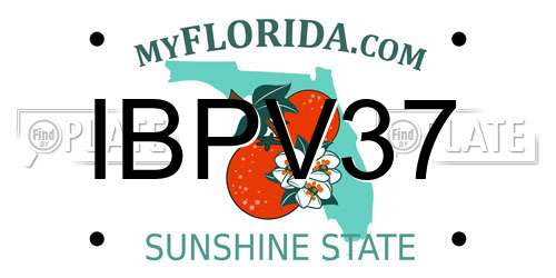 IBPV37 Florida License Plate