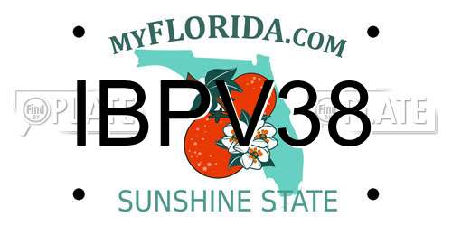 IBPV38 Florida License Plate
