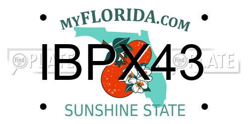 IBPX43 Florida License Plate