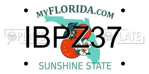 IBPZ37 Florida License Plate