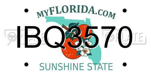 IBQ3570 Florida License Plate