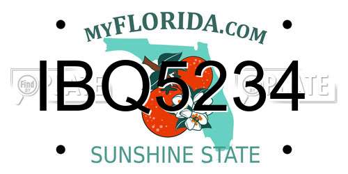 IBQ5234 Florida License Plate