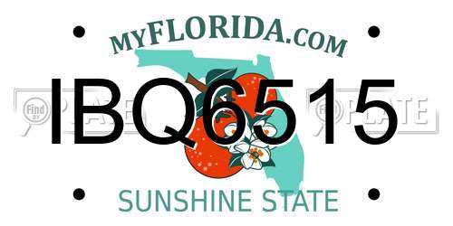 IBQ6515 Florida License Plate