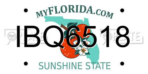 IBQ6518 Florida License Plate