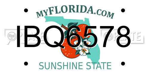 IBQ6578 Florida License Plate