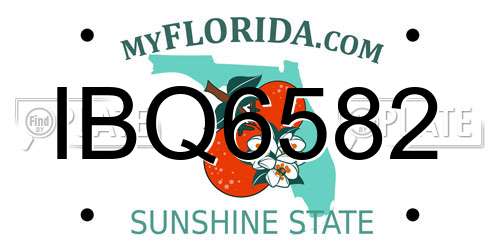 IBQ6582 Florida License Plate