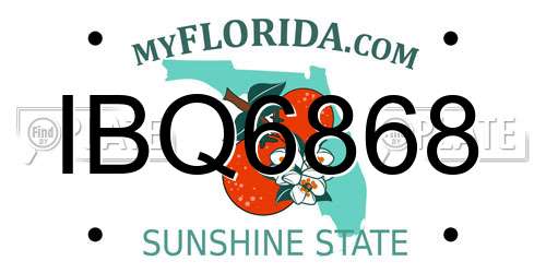 IBQ6868 Florida License Plate