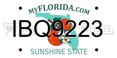 IBQ9223 Florida License Plate