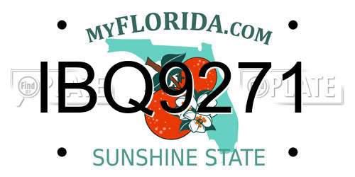 IBQ9271 Florida License Plate