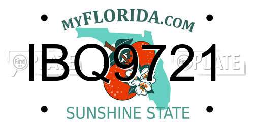 IBQ9721 Florida License Plate