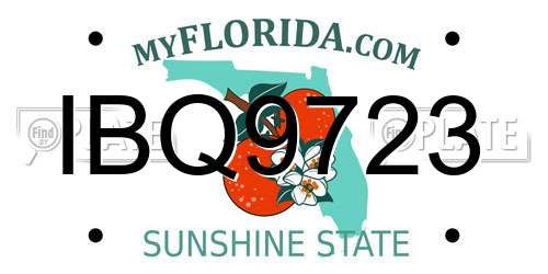 IBQ9723 Florida License Plate