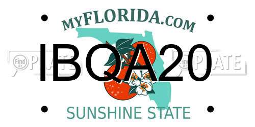 IBQA20 Florida License Plate