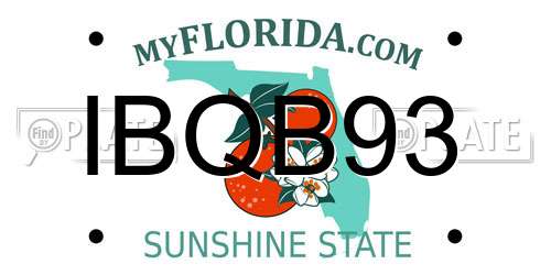 IBQB93 Florida License Plate