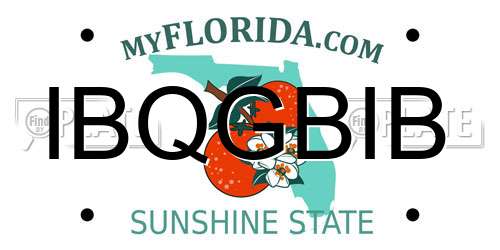 IBQGBIB Florida License Plate