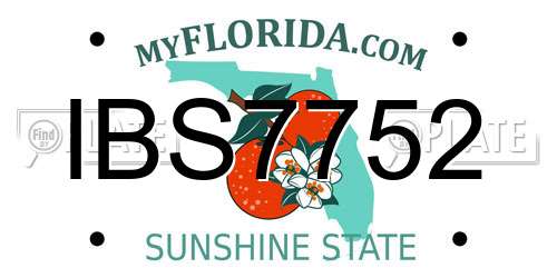 IBS7752 Florida License Plate