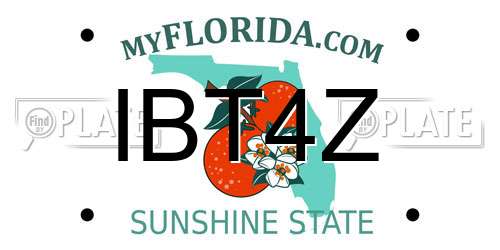 IBT4Z Florida License Plate