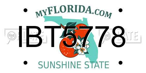 IBT5778 Florida License Plate