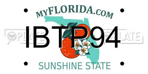 IBTP94 Florida License Plate