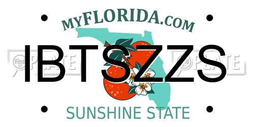 IBTSZZS Florida License Plate