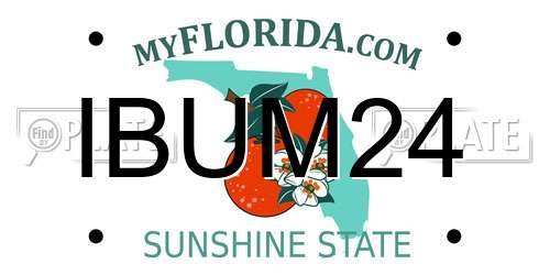 IBUM24 Florida License Plate