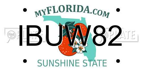 IBUW82 Florida License Plate