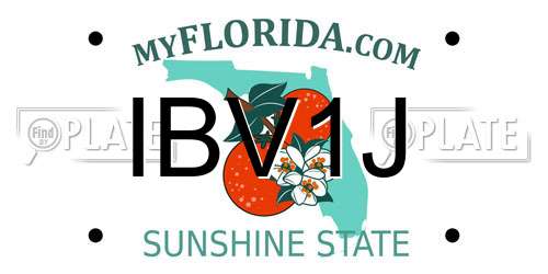 IBV1J Florida License Plate