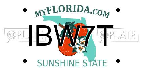 IBW7T Florida License Plate