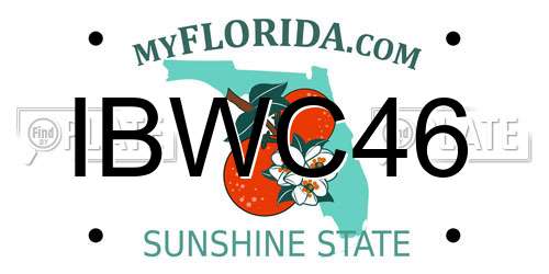 IBWC46 Florida License Plate